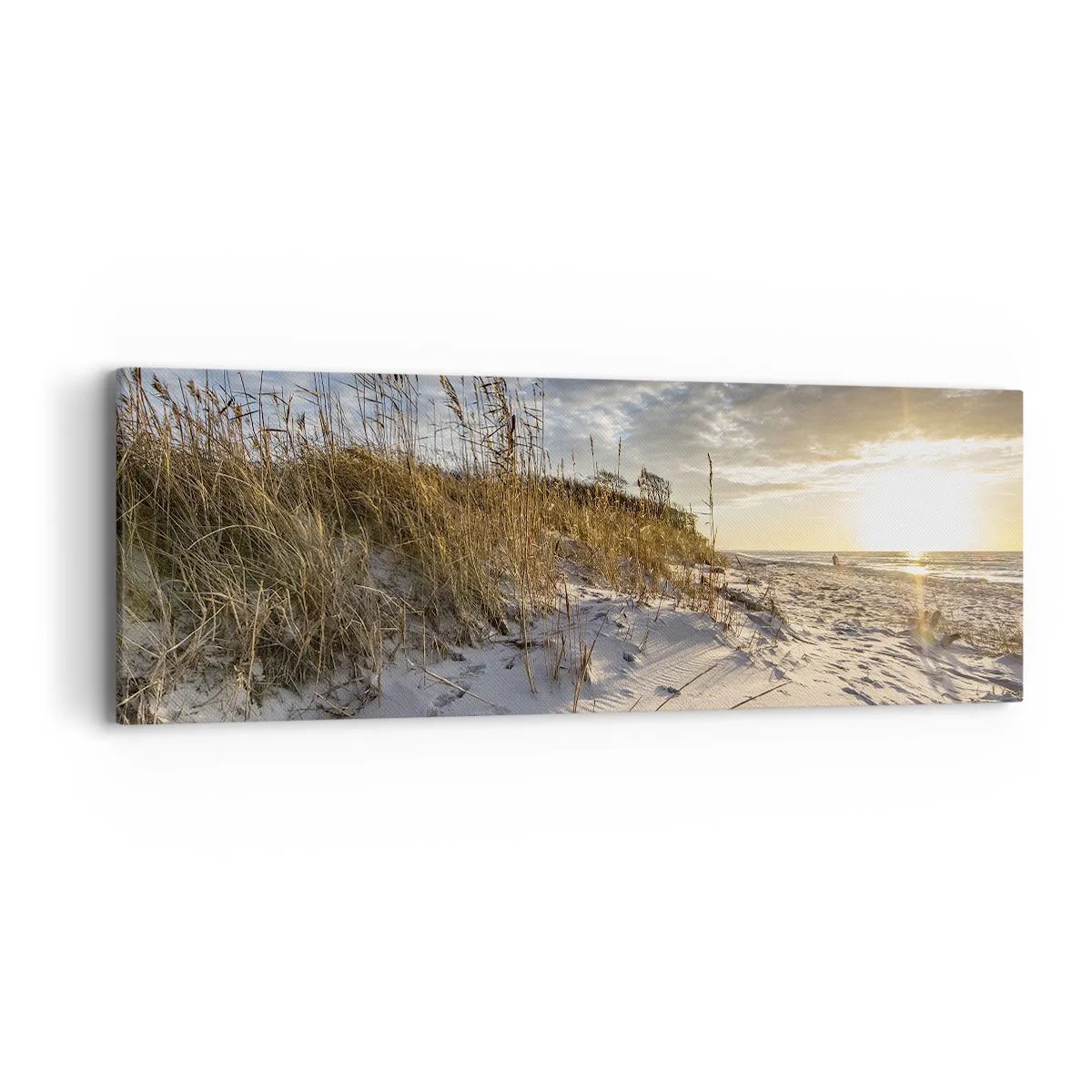 Schilderen op canvas - Een uitnodiging voor een wandeling - 90x30 cm