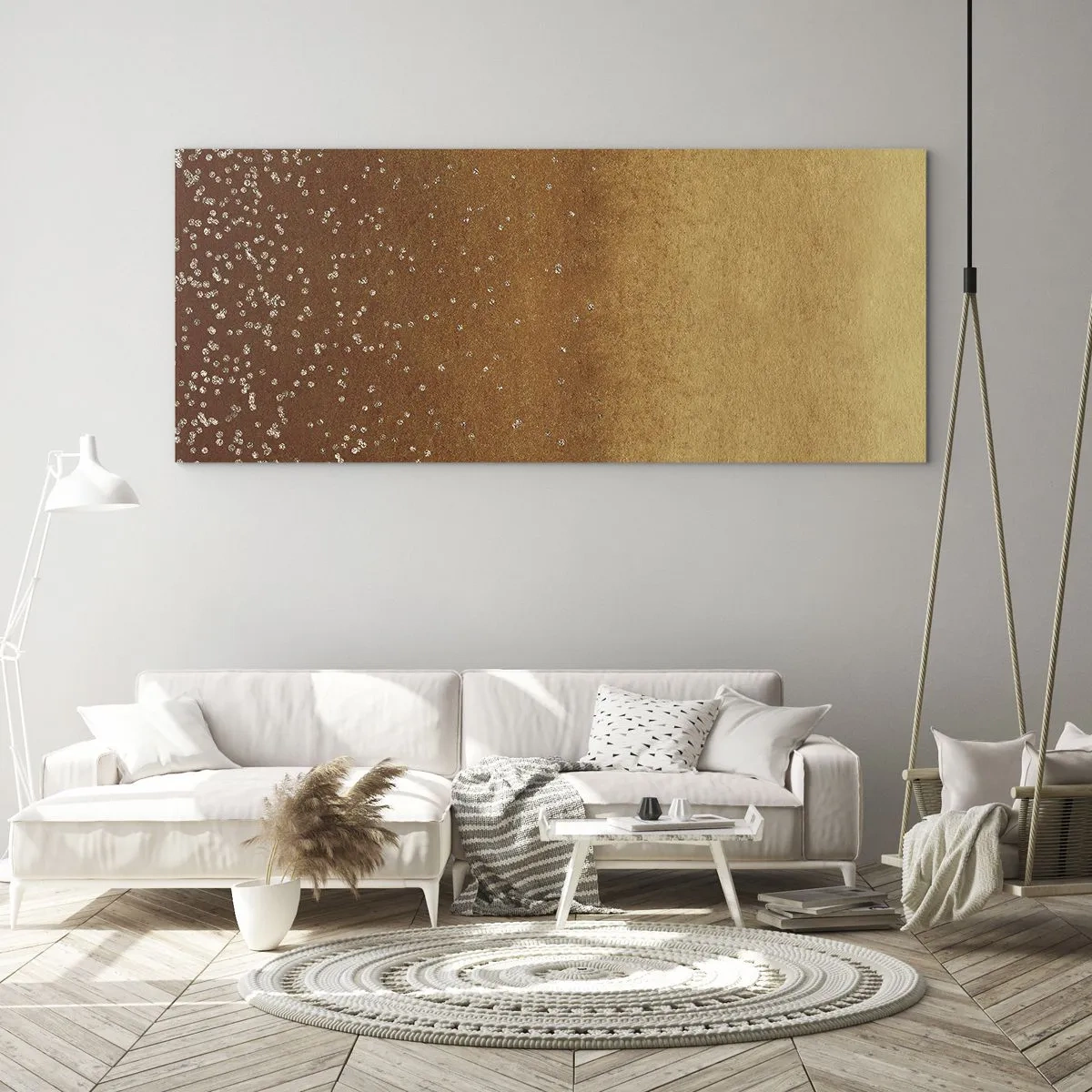 Schilderen op glas - De geboorte van het licht - 120x50 cm