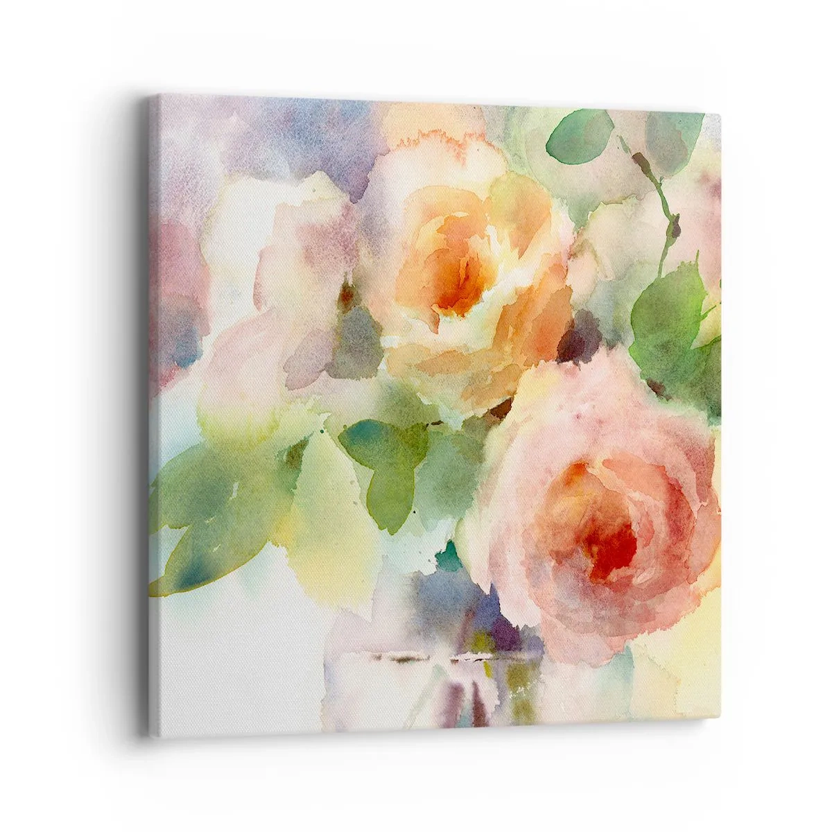 Schilderen op canvas - Delicaat als aquarel - 40x40 cm