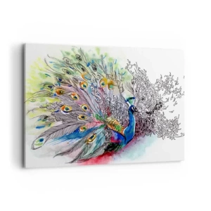 Schilderen op canvas - Met trots tegen grijs - 100x70 cm