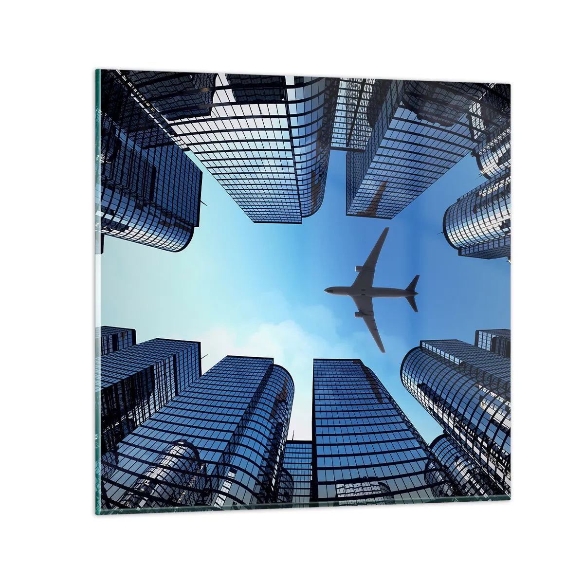 Schilderen op glas - Het uitzicht vanuit het glazen ravijn - 30x30 cm