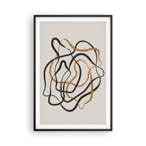 Poster in een zwarte lijst - Alles ging mis - 61x91 cm
