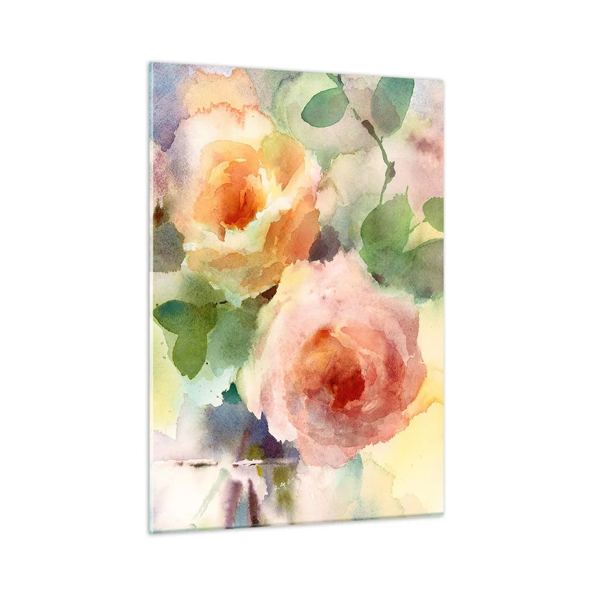 Schilderen op glas - Delicaat als aquarel - 50x70 cm