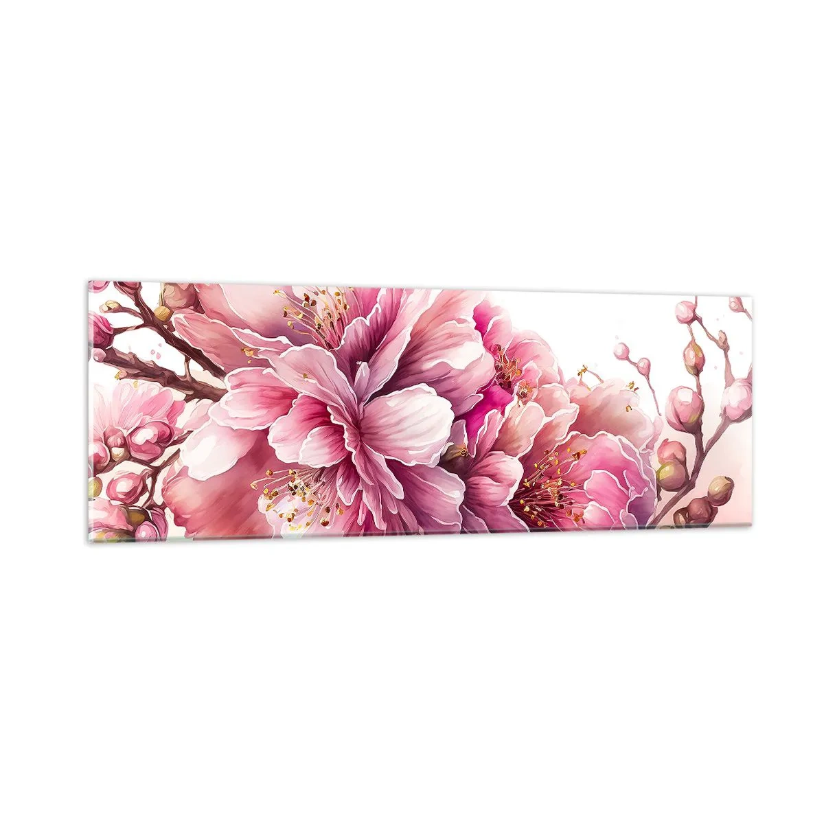 Schilderen op glas - Kersenbloesem - 90x30 cm