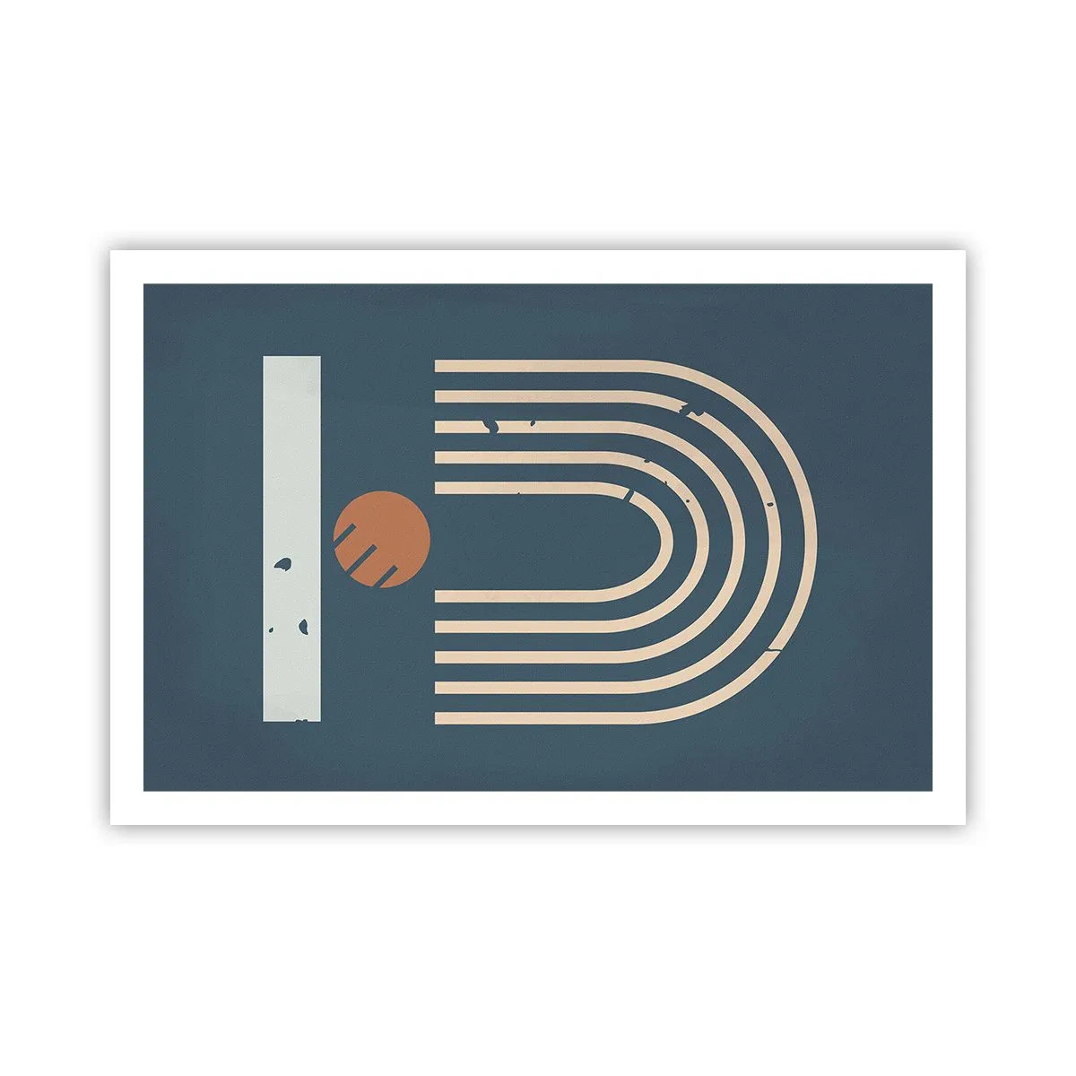 Poster - Geometrie op de granaatappel - 91x61 cm