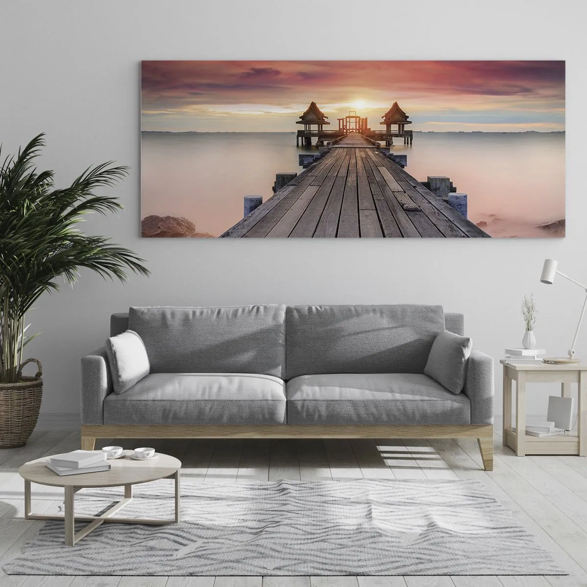 Schilderen op glas - West in het Oosten - 120x50 cm