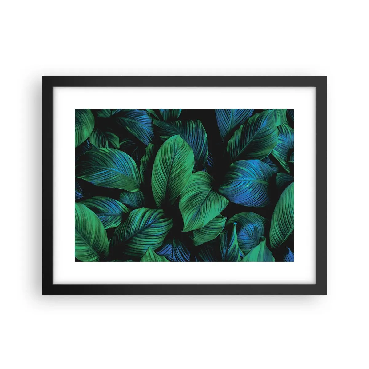 Poster in een zwarte lijst - In de groene menigte - 40x30 cm