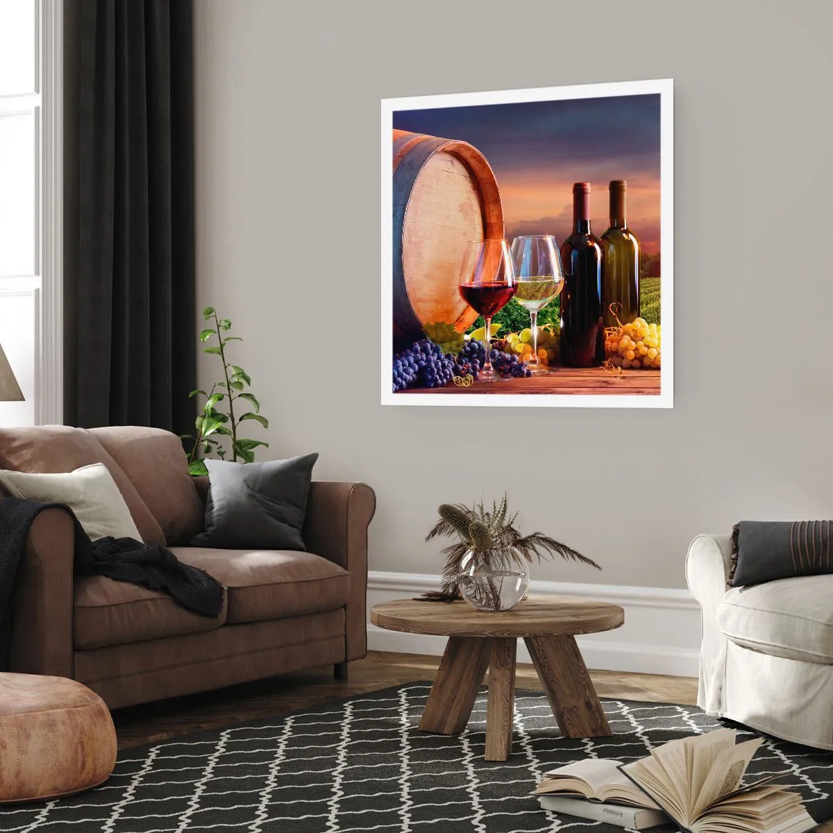 Poster - Het leven smaakt hier - 40x40 cm