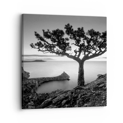 Schilderen op canvas - Stilte aan de horizon - 30x30 cm