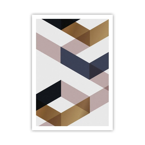 Poster - Vlakken en hoeken - 70x100 cm