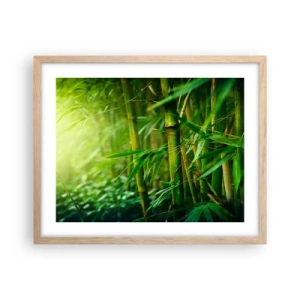 Een poster in een licht eiken lijst - Maak kennis met groen zelf - 50x40 cm