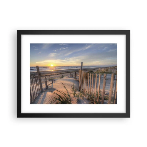 Poster in een zwarte lijst - Glans en schaduw van de wind - 40x30 cm