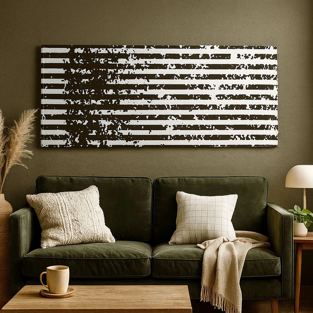 Schilderen op canvas - Ritme en ruis - 100x40 cm
