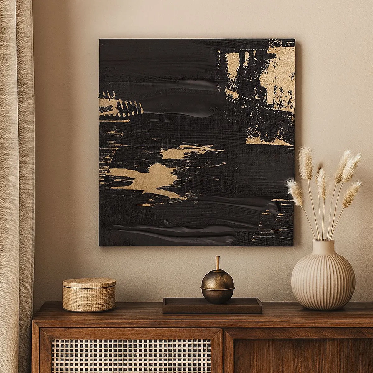 Schilderen op canvas - Spoor van aanraking - 30x30 cm