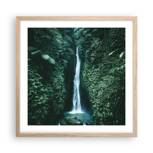 Een poster in een licht eiken lijst - Tropische spa - 50x50 cm