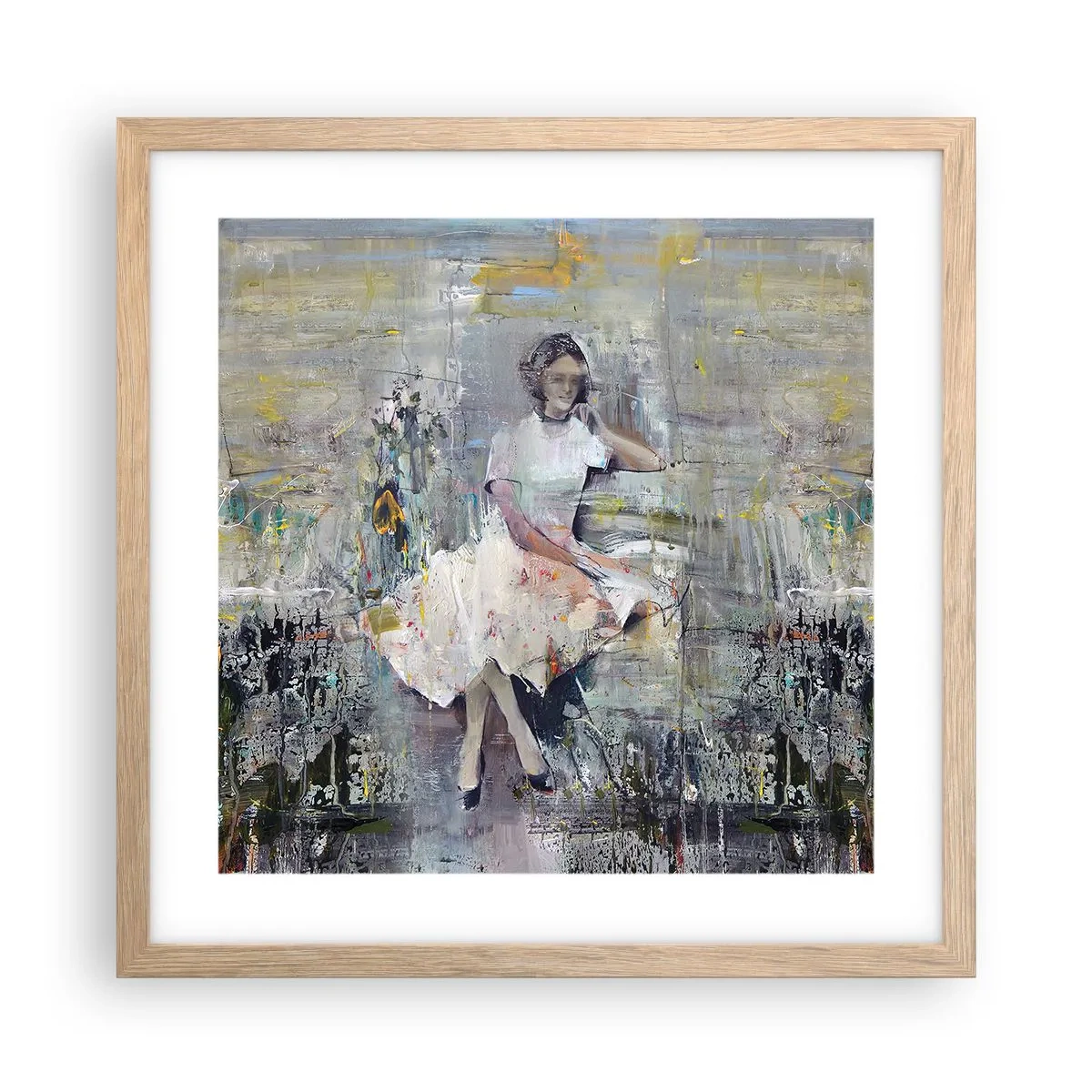 Een poster in een licht eiken lijst - Klassiek en modern - 40x40 cm