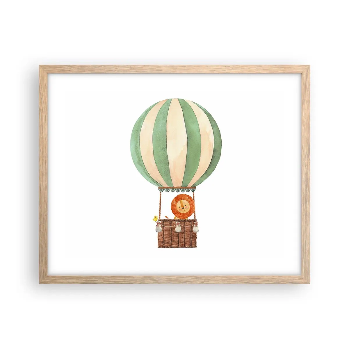 Een poster in een licht eiken lijst - Leons reizen - 50x40 cm
