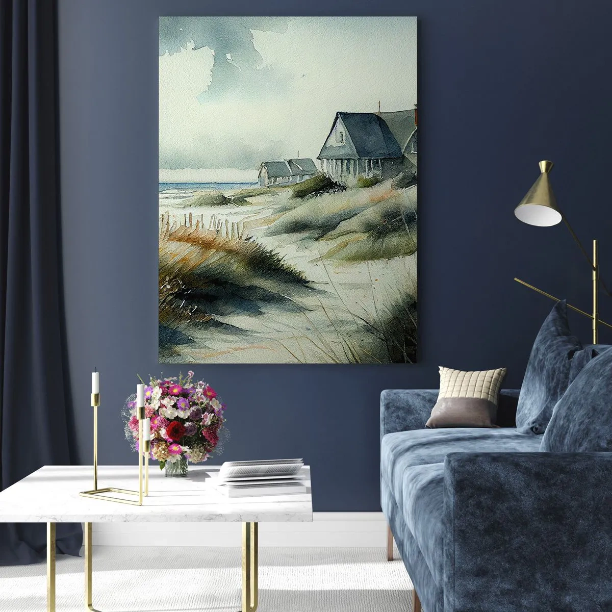 Schilderen op glas - Weg van de drukte - 50x70 cm