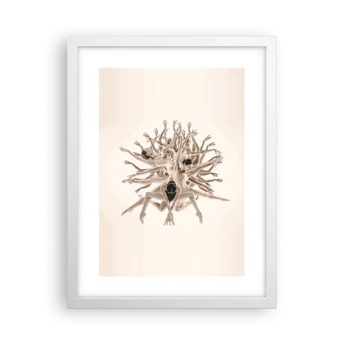 Poster in een witte lijst - Bloeiend in dans - 30x40 cm