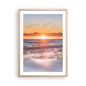 Een poster in een licht eiken lijst - Horizontaal landschap - 50x70 cm