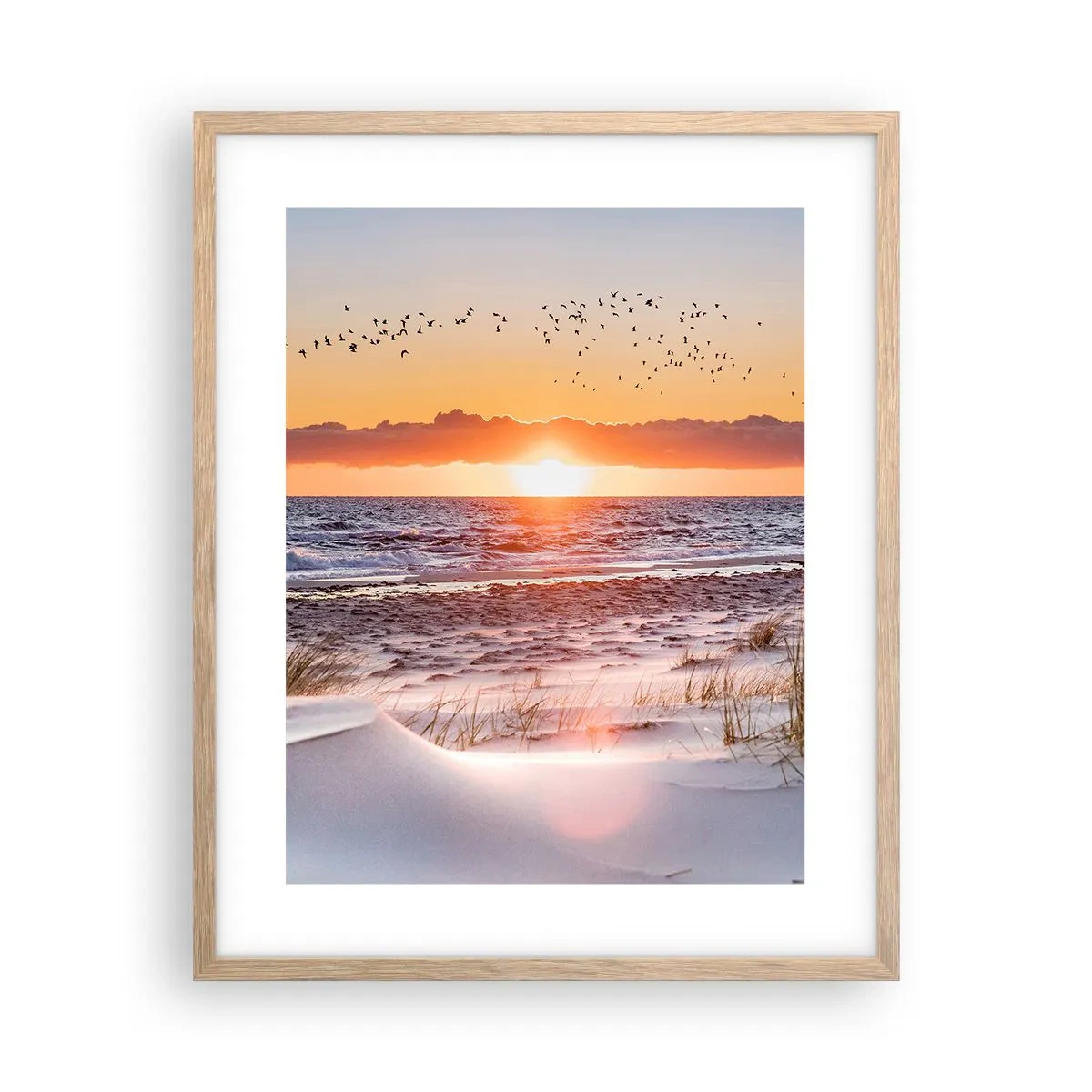 Een poster in een licht eiken lijst - Horizontaal landschap - 40x50 cm