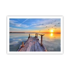 Poster - Loop recht naar de zon - 91x61 cm