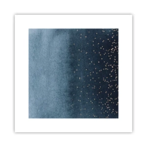 Poster - Samenstelling - blauwe fasen - 30x30 cm