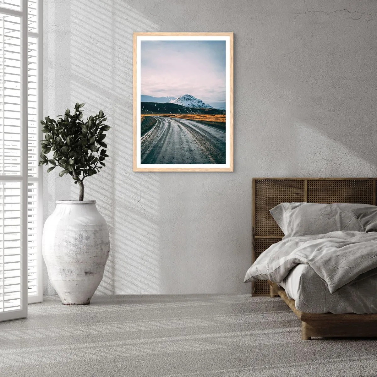Een poster in een licht eiken lijst - In de IJslandse sfeer - 50x70 cm
