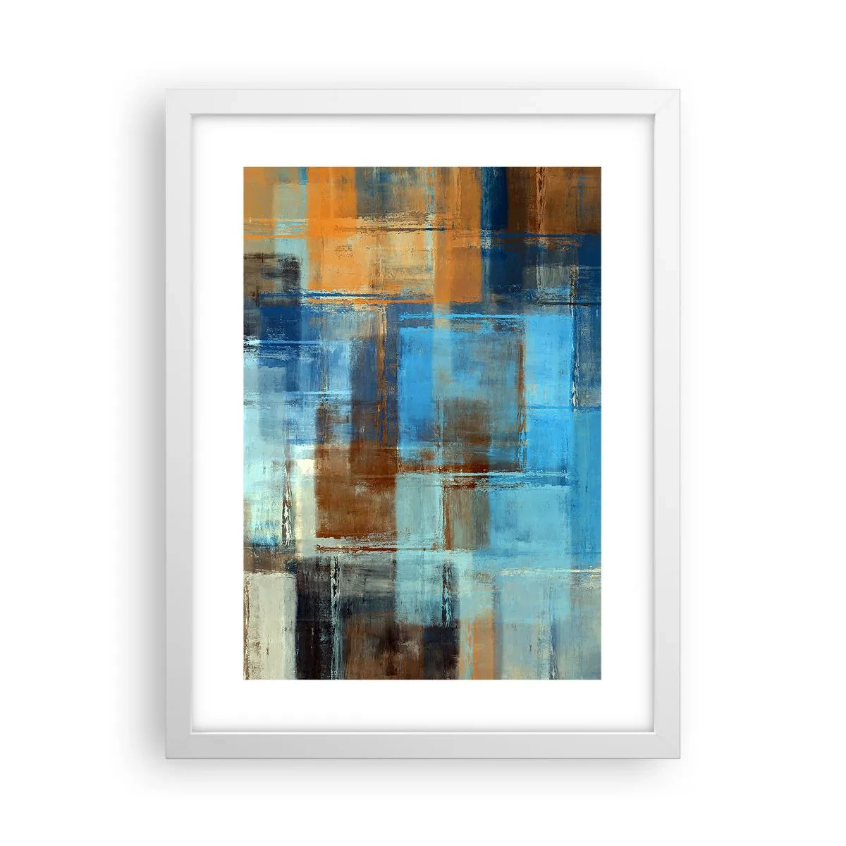 Poster in een witte lijst - Door de blauwe sluier - 30x40 cm