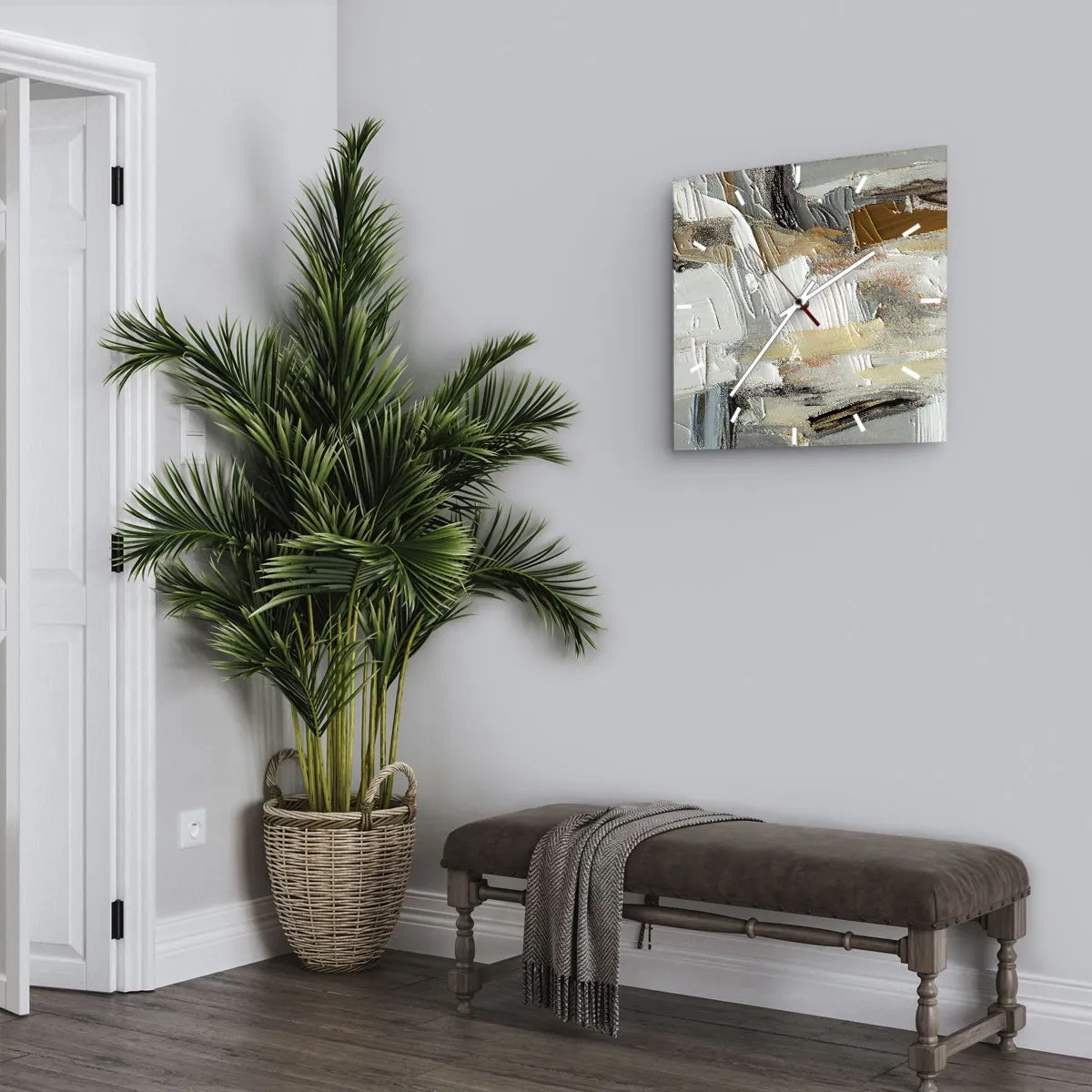 Wandklok - Klok - Kleurrijke lagen - 30x30 cm