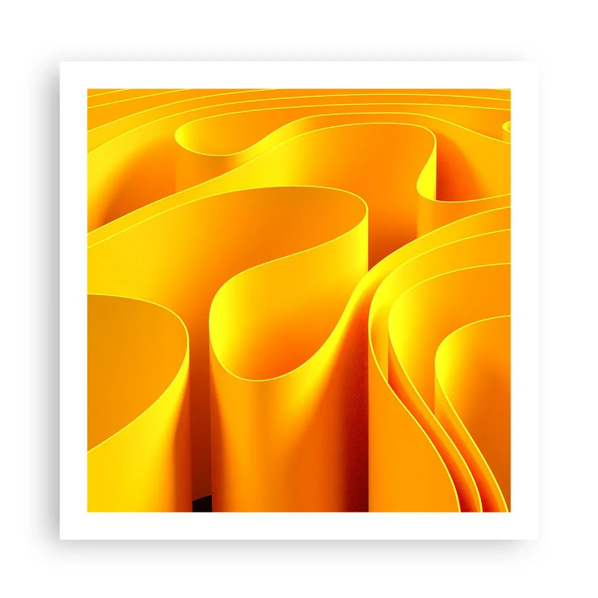 Poster - Als de golven van de zon - 60x60 cm