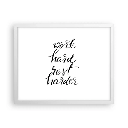 Poster in een witte lijst - Levensbalans - 50x40 cm