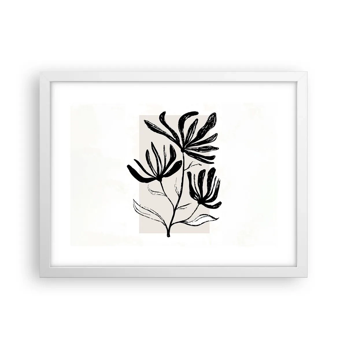 Poster in een witte lijst - Schets voor het herbarium - 40x30 cm