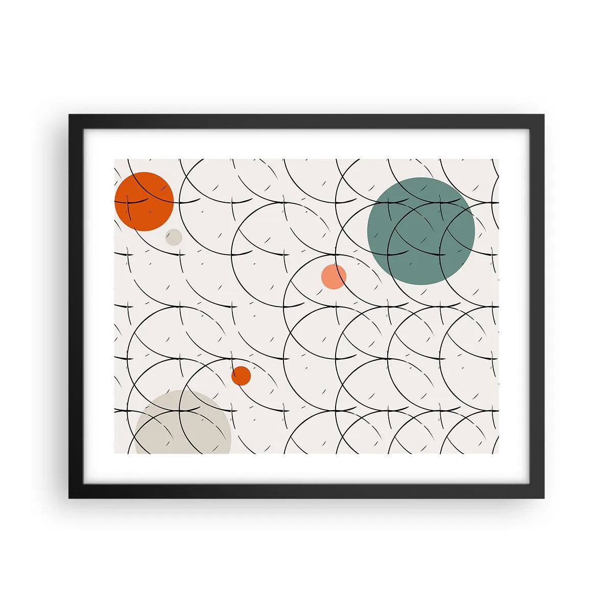 Poster in een zwarte lijst - In de pop-art-sfeer - 50x40 cm