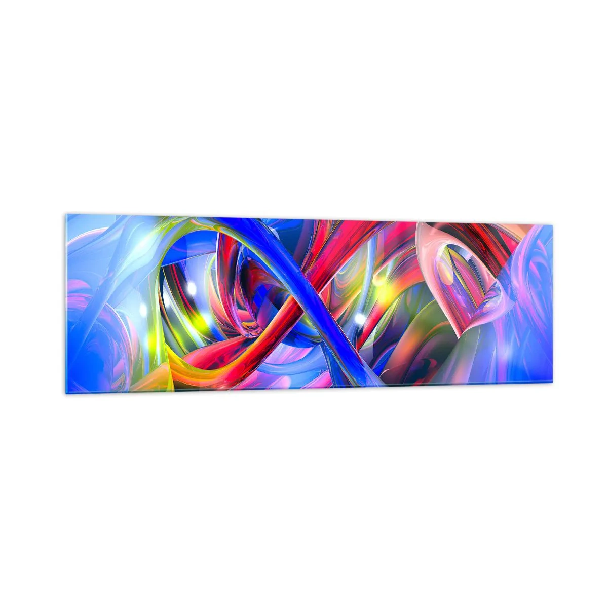Schilderen op glas - Een dans van kleuren - 160x50 cm