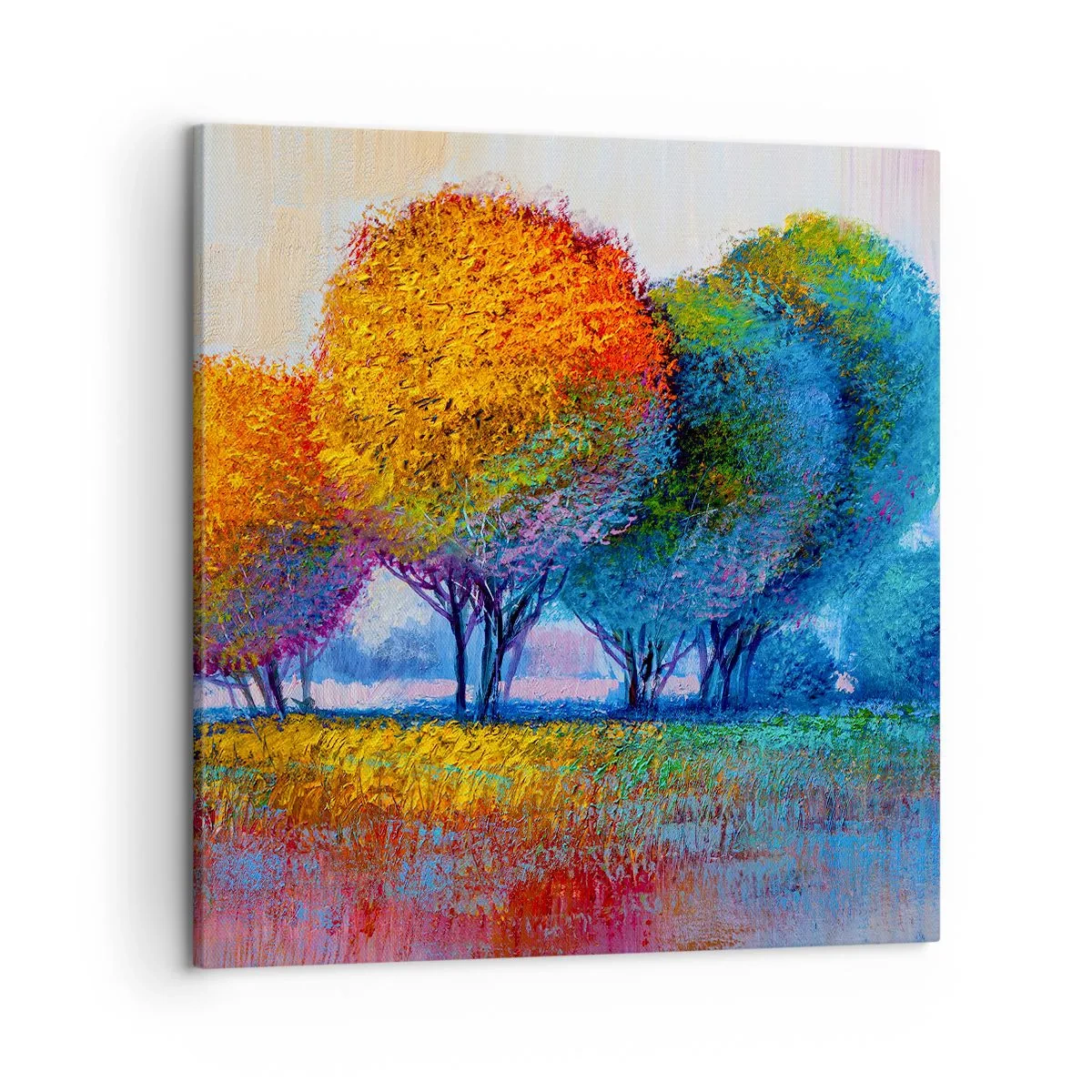 Schilderen op canvas - Een klomp van schitterende kleuren - 50x50 cm