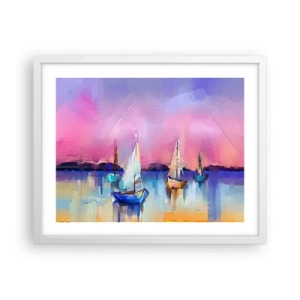 Poster in een witte lijst - Richting: breed water - 50x40 cm