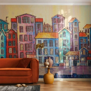 Fotobehang Premium Sand - Een stad als uit een sprookje - Deel, Huurkazernes, Stad - 300x210 cm