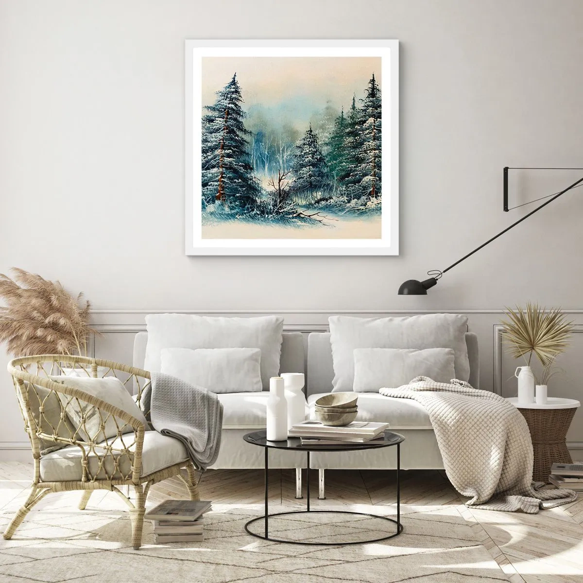 Poster in een witte lijst - Klaar voor kerst - 60x60 cm