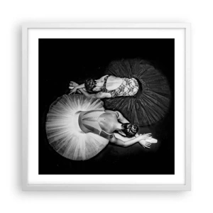 Poster in een witte lijst - Jin en Jang - perfecte balans - 50x50 cm