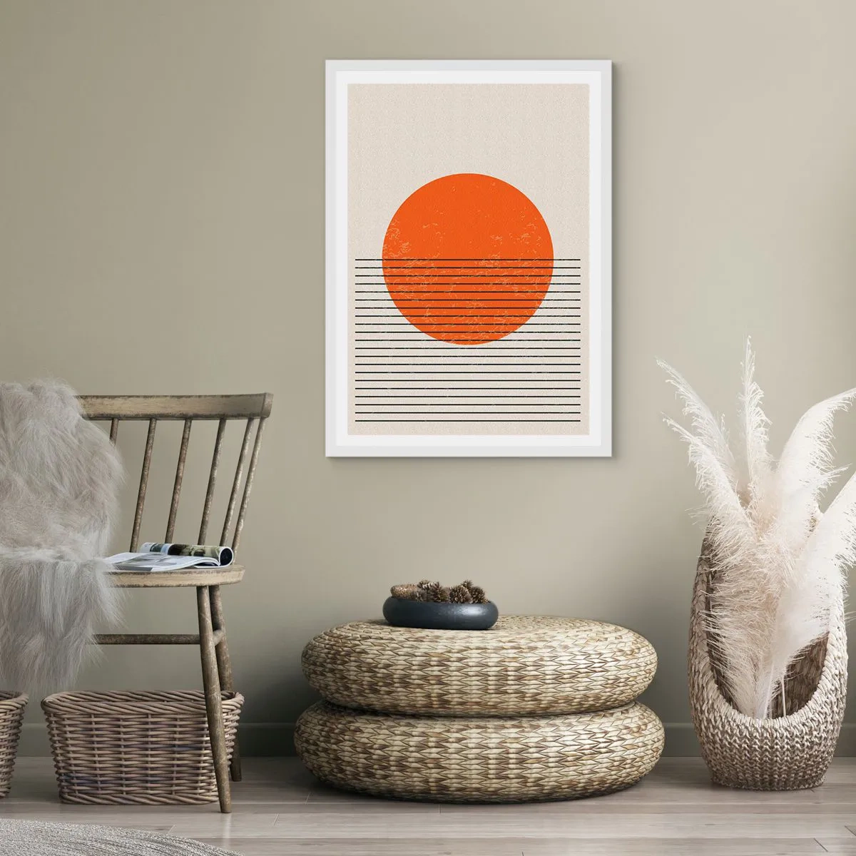 Poster in een witte lijst - Altijd de zon - 70x100 cm