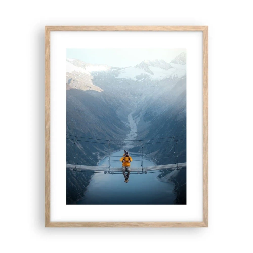 Een poster in een licht eiken lijst - Blij in het ongewisse - 40x50 cm