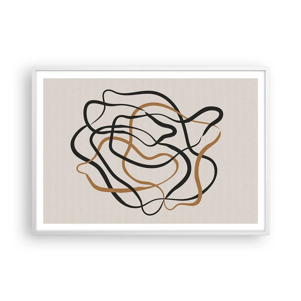 Poster in een witte lijst - Alles ging mis - 100x70 cm