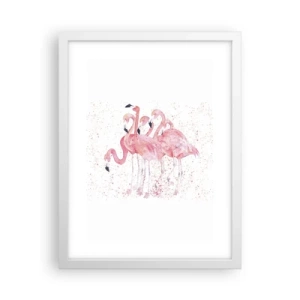 Poster in een witte lijst - Roze ensemble - 30x40 cm