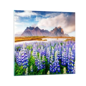 Schilderen op glas - Kracht en soberheid naast zachtheid - 70x70 cm