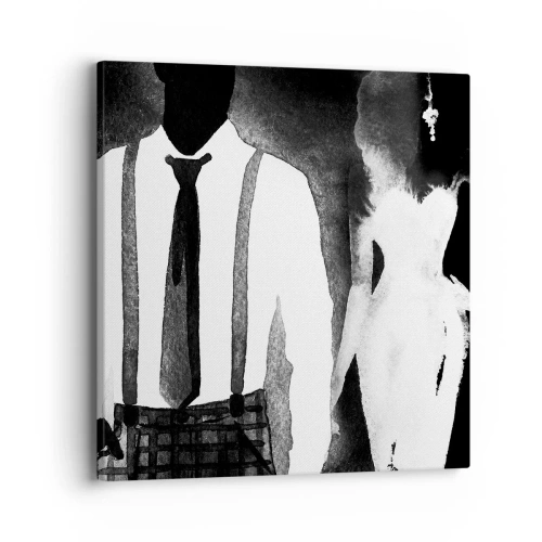 Schilderen op canvas - In een noir sfeer - 40x40 cm