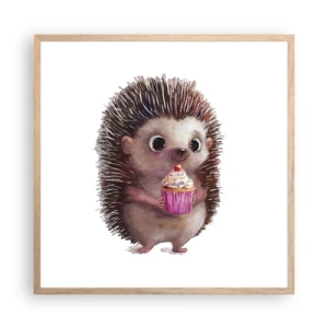 Een poster in een licht eiken lijst - De vakantie is elke dag - 60x60 cm