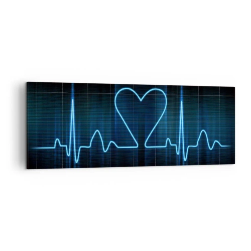 Schilderen op canvas - Op het ritme van het hart - 140x50 cm