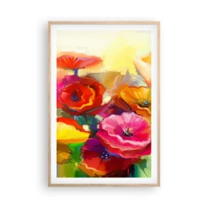 Een poster in een licht eiken lijst - Niet alleen rood - 61x91 cm