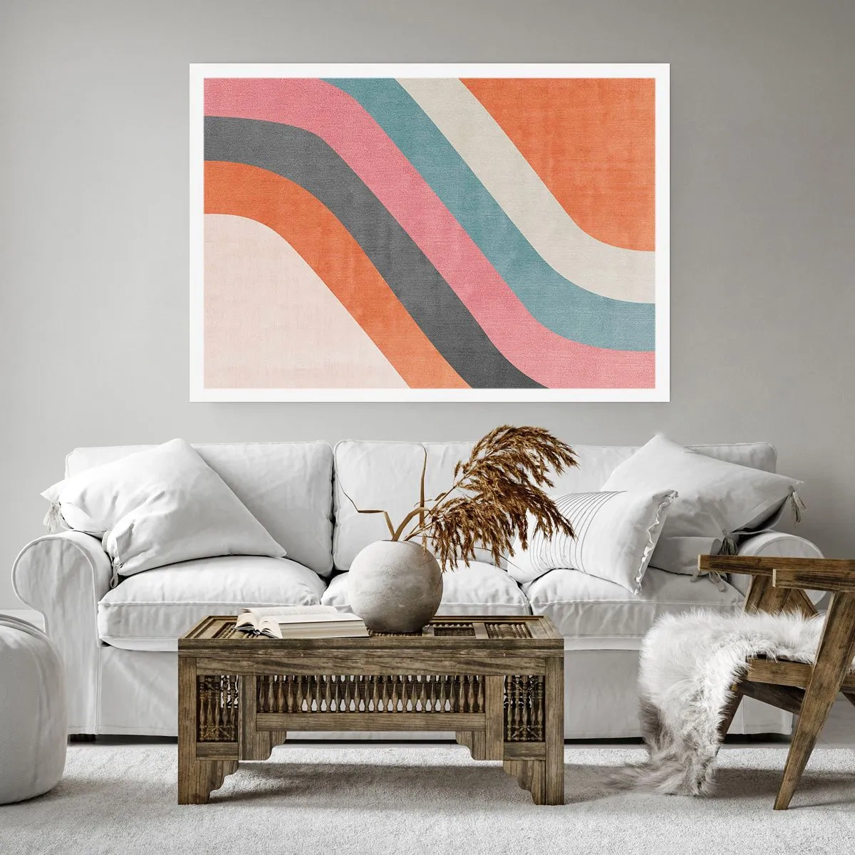 Poster - Diagonale compositie – beweging - 91x61 cm